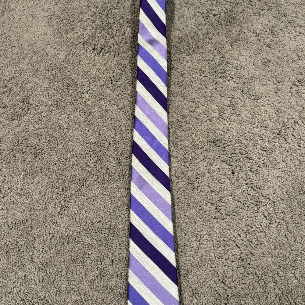 Express Purple and Lavender Striped Tie